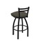 Holland Bar Stool Co 30" Low Back Swivel Bar Stool, Black Wrinkle, Graph Chalice Seat 41130BW019 - alternate 2